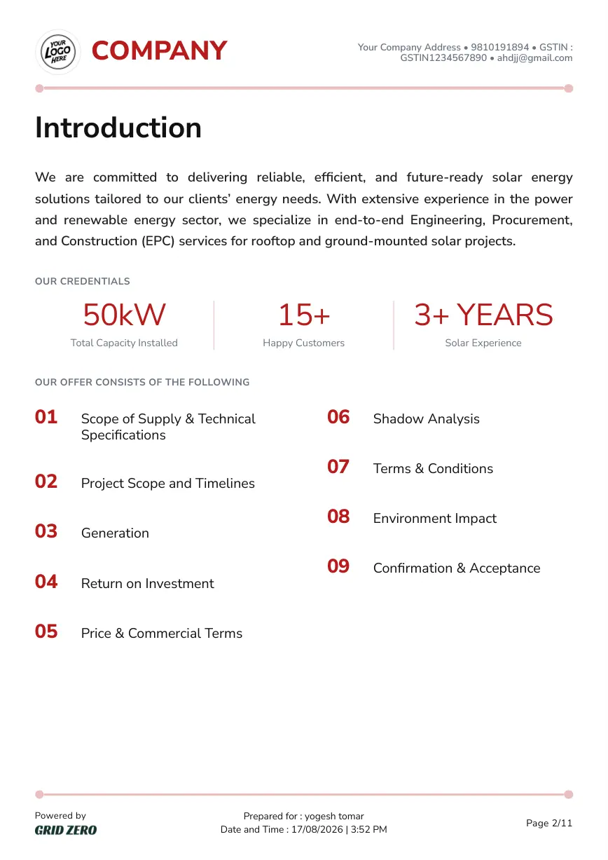 Proposal, page 2 of 11